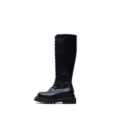 Lace-Up Walker Boots(Black)