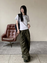 シャポビンテージプリンティングレタリング半袖Tシャツ / Shapo Vintage Printing Lettering Short-Sleeved T-Shirt