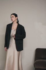 Square Angora Hairpin (Black)
