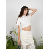 バックレースアップトラックトップ / BACK LACE-UP TRACK TOP - WHITE
