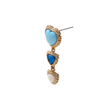 mini triple heart drop earrings (6565960548470)