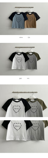 プリンセスラグランショートスリーブTシャツ / Princess raglan short-sleeved T-shirt