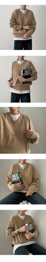 オリーブEネックニットウェア / Olive E-Neck Knitwear
