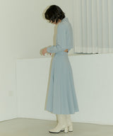 HIGH WAIST FLARE MAXI SKIRT - NILE BLUE (6689409171574)