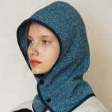 フリースボタンフードウェア/FLEECE BUTTON HOODWEAR_BLUE