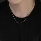 シルバーシンスネークチェーンネックレス(スペアチェーン)/silver thin snake chain necklace (14K gold plated / spare chain)