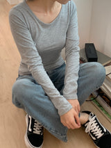 ユースベーシックUネックロングスリーブTシャツ
