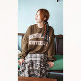 CHECK FRILL BANDING LONG SKIRT