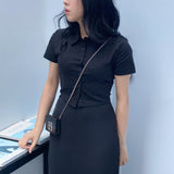 ミューズスリットサマーロングバンディングスカート / Muse Slit Summer Long Banding Skirt (2 colors)
