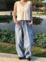 エリーストリングデニムパンツ