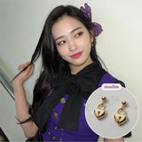  Gold Heart Lock Earring (Ive Yujin, Ive Rei, Billlie Sheon Earring)