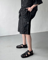 デニムカーゴショーツ/SI denim cargo shorts