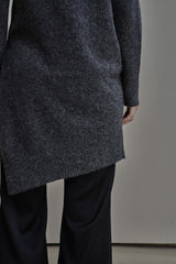 サイドスリットタートルネック/SIDE SLIT TURTLENECK_CHARCOAL