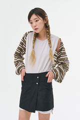 スポットレイヤードベルトスカート/Spot Layered Belt sk (2 colors)