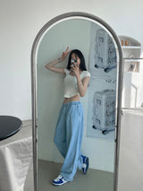 ASCLO Vel Linen Wide Denim Pants (2color)