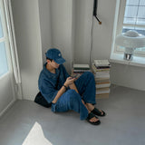 ASCLO Vel Linen Denim Shirt (2color)