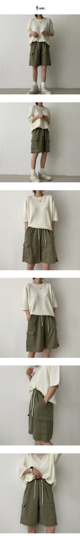 ペーパー3/4レンスカーゴショーツ / Paper 3/4 length Cargo shorts