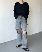 90's See-Through Painting Loose T-Shirt