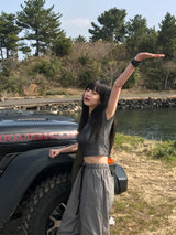アコーディオンツーウェイカーゴパンツ