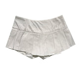Button pleated skirt pants