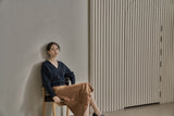 Vボタンカーディガン/V BUTTON CARDIGAN_SMOKE