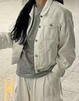 Salt cotton trucker jacket