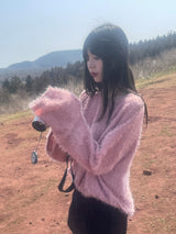 ヘアリーラウンドニットT