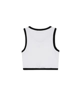 mii リブ クロップタンクトップ / mii RIBBED CROP TANK TOP WHITE