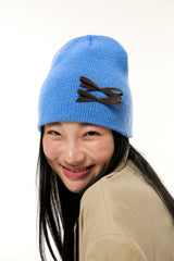 MINI RIBBON BEANIE / BLUE