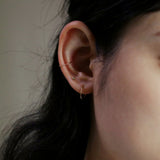 14Kゴールドボール3MMピアス/14K GOLD BALL 3MM EARRING_2COLOR (14k gold clutch)