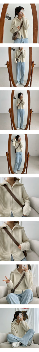 トグラング2WAYニットジップアップ / Tograng Two-Way Knit Zip-Up
