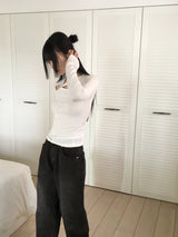 Pepo O-Ring Slit Warmer Long Sleeve T-Shirt