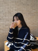Other Border Half Zip Up Knit (3color) (6660749131894)