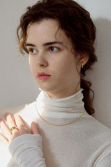 Matt Hoop One-touch Earrings