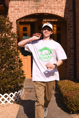 インフィニティーカレッジライフクルーネックアッシュグレイユニセックスTシャツ / Infinite college life crew neck ashgrey Unisex T-shirt