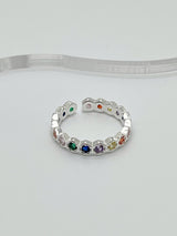 silver925 rainbow ring