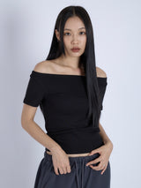 Off Shoulder Top, Black
