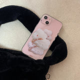 コットンバニーポポスマホグリップ/Cotton bunny popo Smart Tok ivory