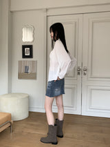 マーフィングラブリーピンタックフリルリボンヨルブラウス / Maping lovely pintuck frill ribbon yoru blouse