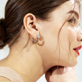 ワンポイントフープピアス / One Point Hoops_Silver