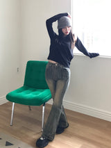 リーズブーツカットデニムパンツ