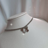 Silver Butterfly Chain Choker Necklace