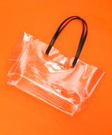 クリア レザーハンドル PVC トート /【 BVOROUGH 】CLEAR LEATHER HANDLE PVC TOTE/AMPK-B056 （送料込）ONEDAY KMC