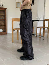 Tissue Coated Parachute Two Way Jogger Wide Pants