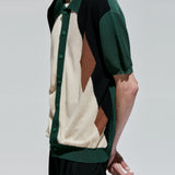 ポッカーディアハーフニットカーディガン / pocker-dia half knit cardigan green
