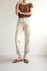 トゥギャザージーンズ / TOGETHER JEANS / BEIGE STRAIGHT PANTS