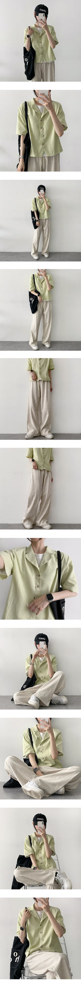 Summer soft linen spandex bendable pants