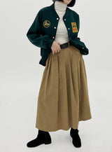 クリーンベルトロングスカート/Clean belt long skirt (2color)