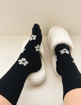 フラワーカーペットソックス / flower carpet - black