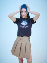ネバーダイクロップTシャツ / NEVER DIE CROP T-SHIRTS(BK)